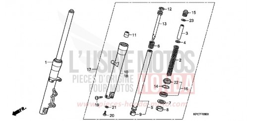 FOURCHETTE AVANT XL125V9 de 2009